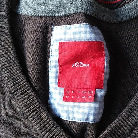 Mens V Neck pullover cotton sweater size M - Picture 2 of 6